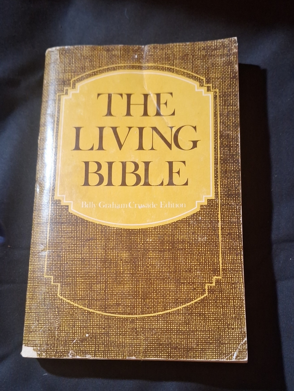 Vintage The Living Bible - Brown and Yellow Cover